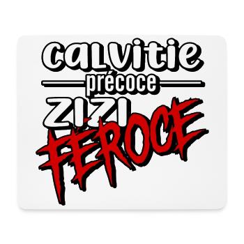 calvitie précoce, zizi féroce - Tapis de souris (format paysage) - blanc - Devant