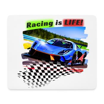 RENNEN IST LEBEN! - Mousepad (Querformat) - Weiß - Vorne