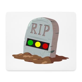 Traffic light Rest in Peace RIP - Mouse Pad (horizontal) - white - Front
