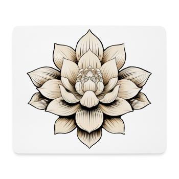 Lotusblüte - Mousepad (Querformat) - Weiß - Vorne