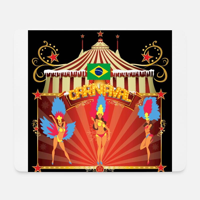 Samba T-shirt - Brasilien - Mousepad (Querformat) - Weiß