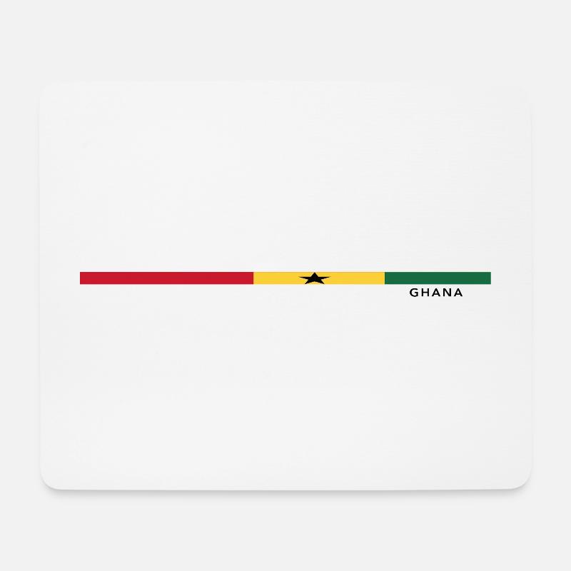 Ghana Flagge im Still - Mousepad (Querformat) - Weiß