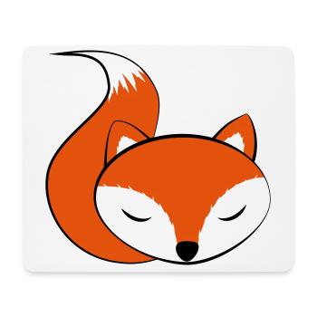 schlafender FoxiFuchs - Mousepad (Querformat) - Weiß - Vorne