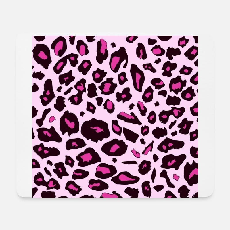 Rosa Leopardenmuster - Gepardenflecken - Mousepad (Querformat) - Weiß