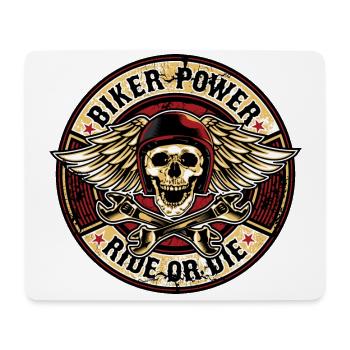 BIKER POWER - Mouse Pad (horizontal) - white - Front