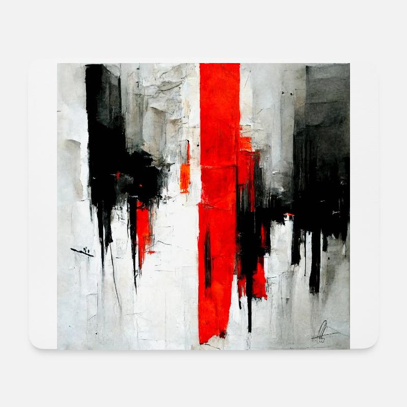 Abstraktes Gemälde Design - Mousepad (Querformat) - Weiß