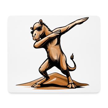 Dabbing Kamel. Arabisches Flair in der Wüste Dubai - Mousepad (Querformat) - Weiß - Vorne