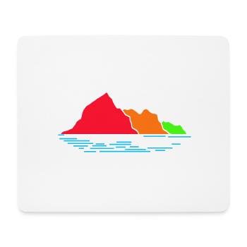 The Lake District colourful mountains with lake - Mouse Pad (horizontal) - white - Front