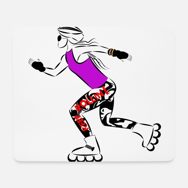 Inline Skate - Mousepad (Querformat) - Weiß