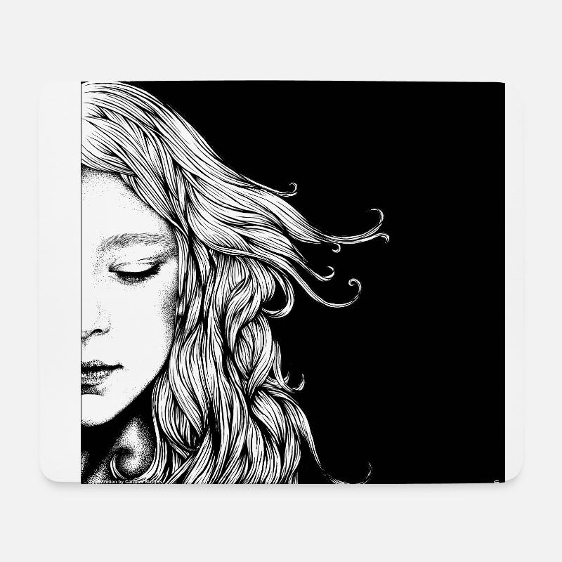 Träumend - Mousepad (Querformat) - Weiß