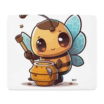 Abeille - Tapis de souris (format paysage) - blanc - Devant