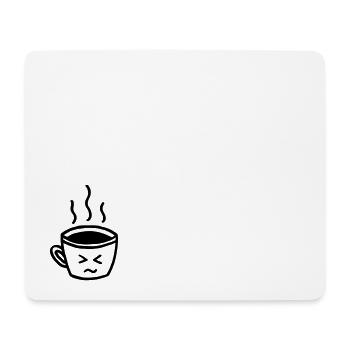 Tasse de café mal à l'aise - Tapis de souris (format paysage) - blanc - Devant