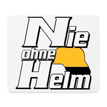 Freiwillige Feuerwehr , Shirt , Nie ohne Helm (25) - Mousepad (Querformat) - Weiß - Vorne