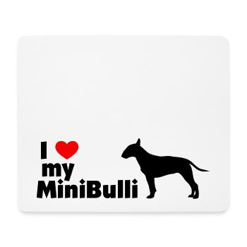 I Love My MiniBulli - Tapis de souris (format paysage) - blanc - Devant