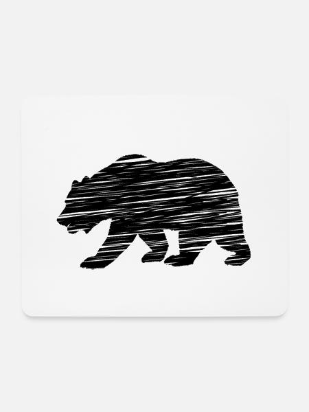 Bär - Mousepad (Querformat) - Weiß