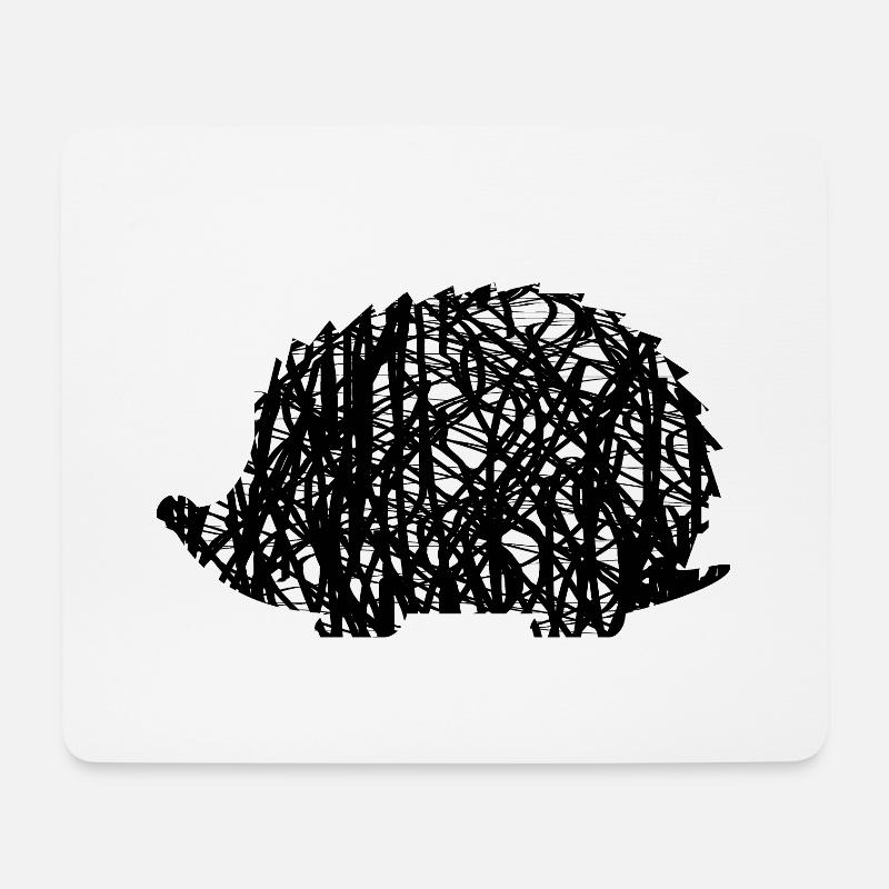 Igel - Mousepad (Querformat) - Weiß