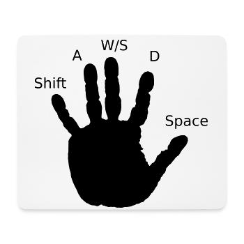 Gamer Hand - Mouse Pad (horizontal) - white - Front