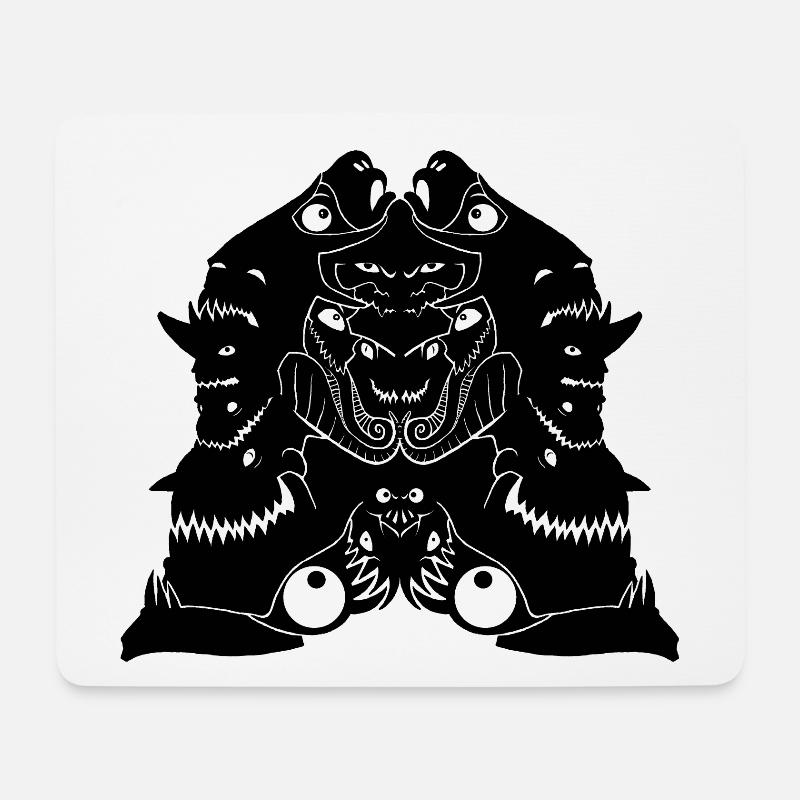 The Monster Black - Mouse Pad (horizontal) - white