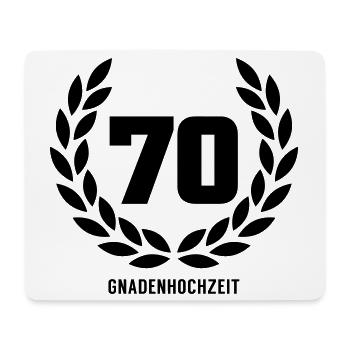 70 Gnadenhochzeit - Mousepad (Querformat) - Weiß - Vorne