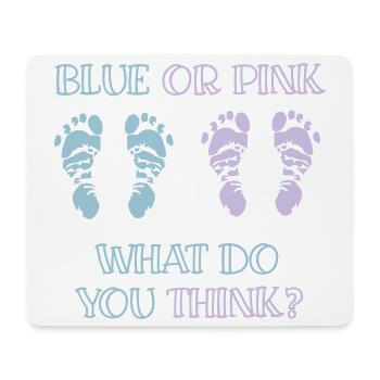 gender reveal party - Mousepad (Querformat) - Weiß - Vorne