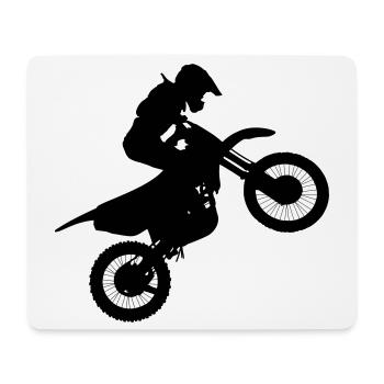 Image du pilote de motocross # - Tapis de souris (format paysage) - blanc - Devant
