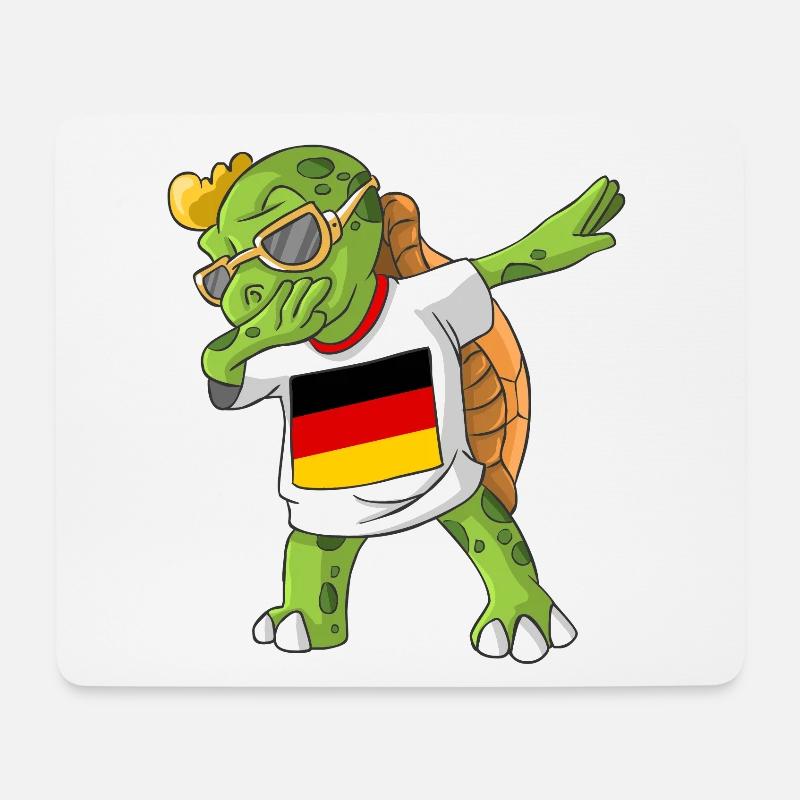 Germany Dabbing turtle - Mouse Pad (horizontal) - white