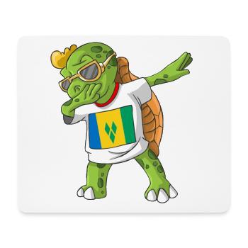 St. Vincent und die Grenadinen Dabbing Schildkröte - Mousepad (Querformat) - Weiß - Vorne