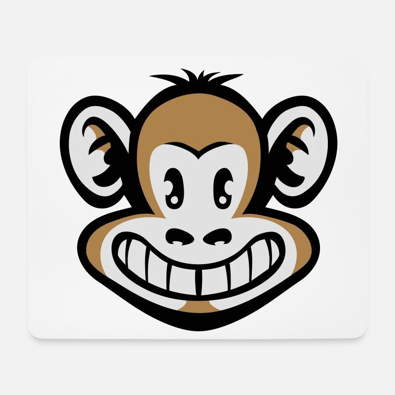Cartoon monkey flex - Mouse Pad (horizontal) - white