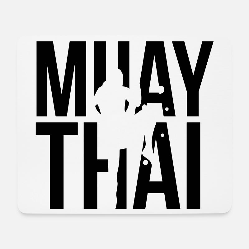 muay thai - Mousepad (Querformat) - Weiß