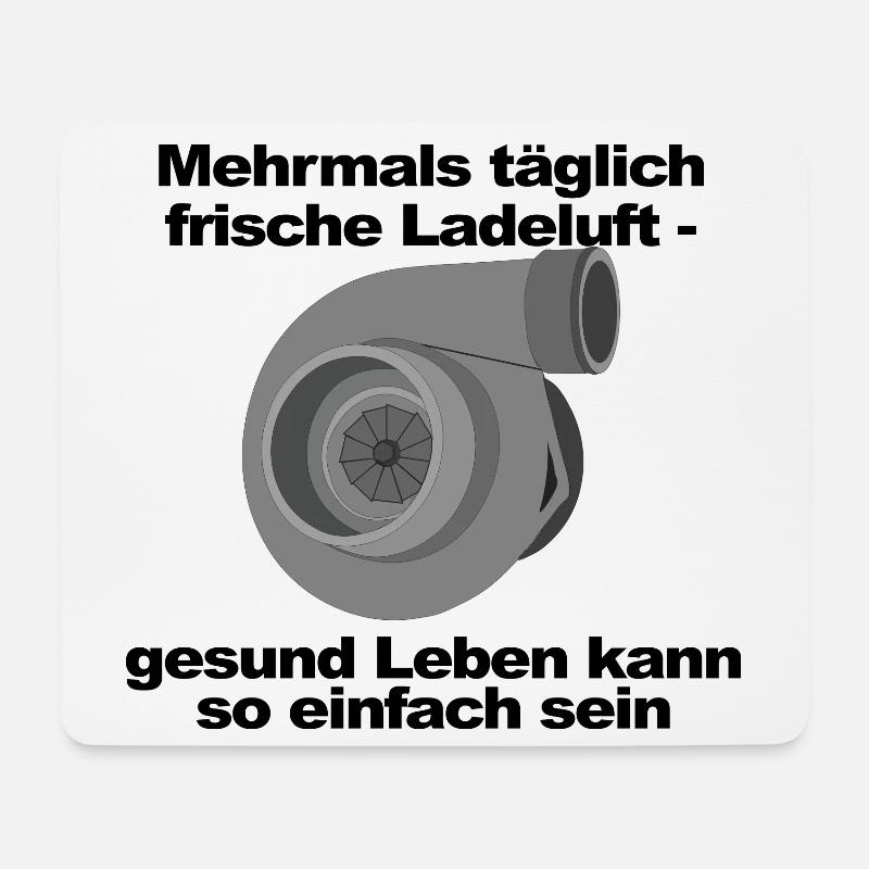 Gesund Leben Turbo Ladeluft - Mousepad (Querformat) - Weiß