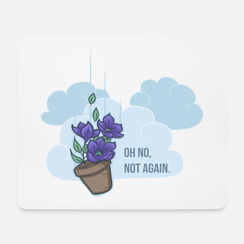 Oh no, not again! - Mouse Pad (horizontal) - white