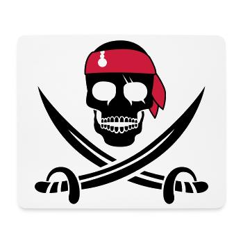 pirate - Tapis de souris (format paysage) - blanc - Devant