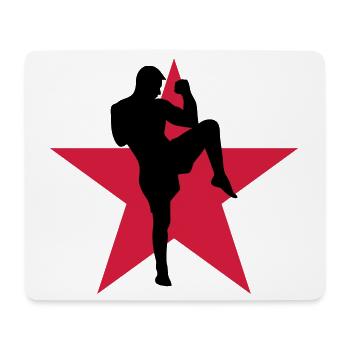 Kickboxen / Kickboxing / Kickboxer / Kick Boxing - Mousepad (Querformat) - Weiß - Vorne