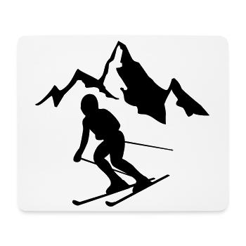ski alpin wintersport - Mousepad (Querformat) - Weiß - Vorne