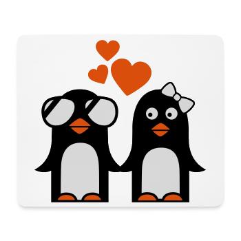 pinguine liebe valentinstag - Mousepad (Querformat) - Weiß - Vorne