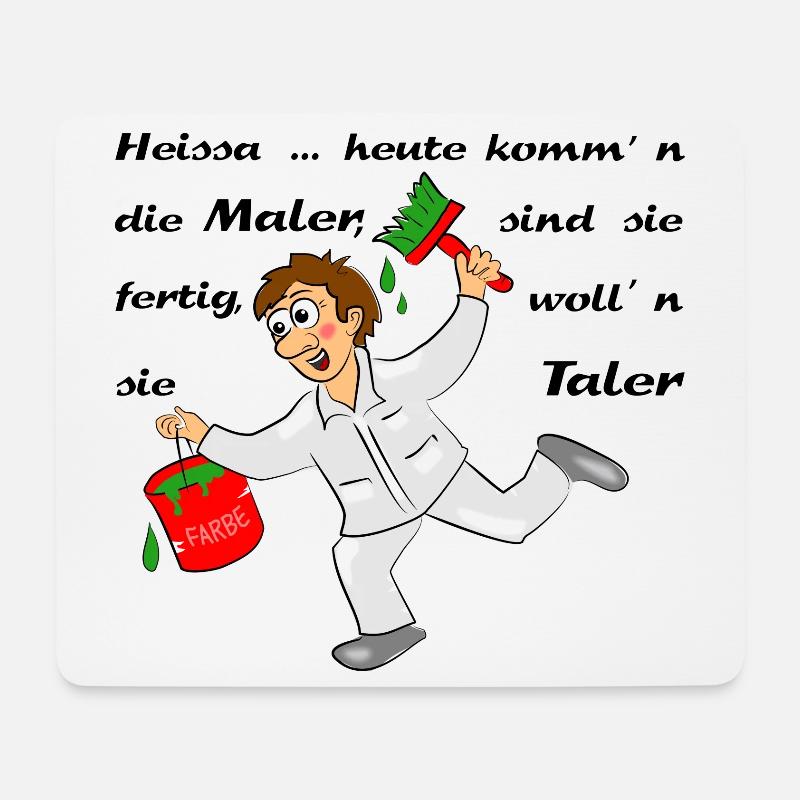 maler handwerk - Mousepad (Querformat) - Weiß