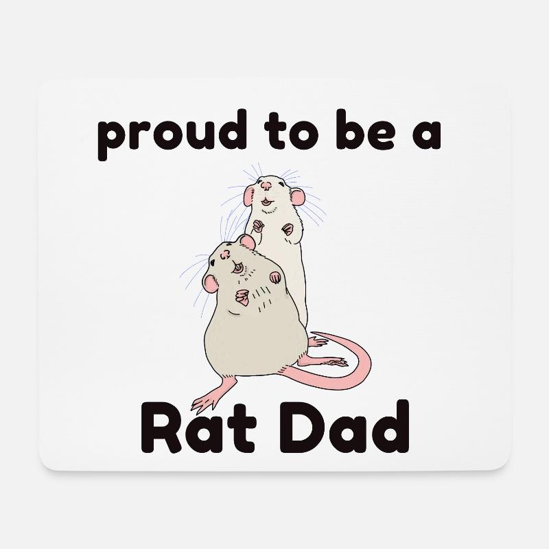 Rat Dad - Mouse Pad (horizontal) - white