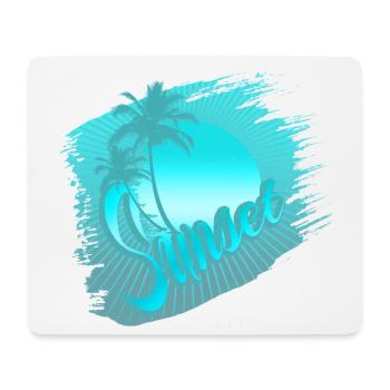 sunset blue - Mousepad (Querformat) - Weiß - Vorne