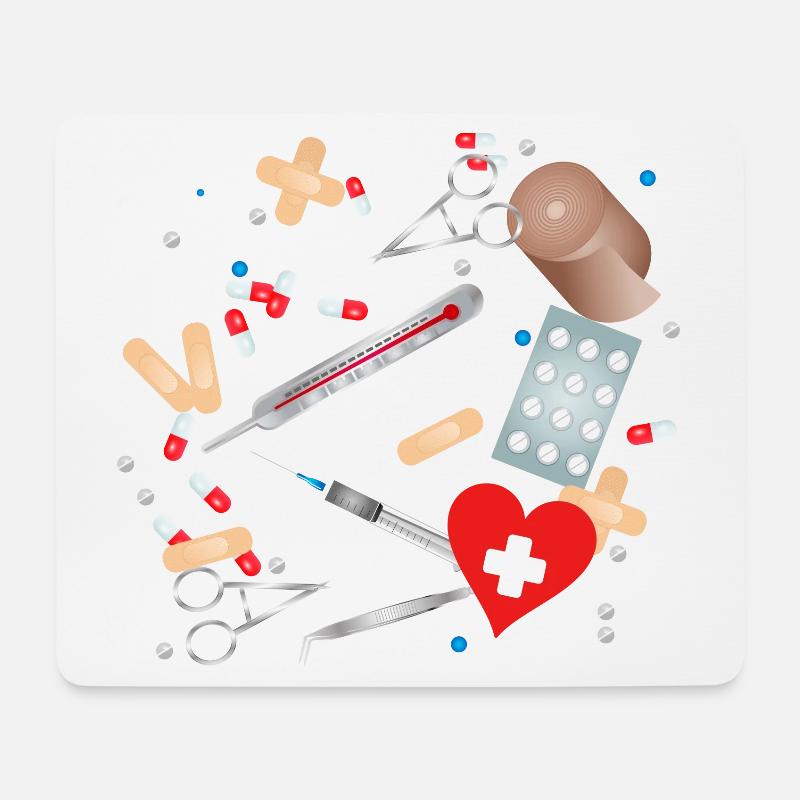 Erste Hilfe Set,Reiseapotheke oder Hausapotheke - Mousepad (Querformat) - Weiß