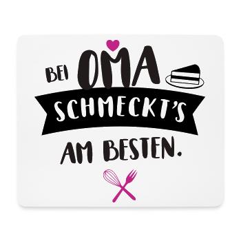 oma köchin schmecken lecker geschenk küche koch lo - Mousepad (Querformat) - Weiß - Vorne