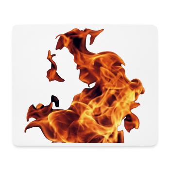 Abstract Flames on Black - Mouse Pad (horizontal) - white - Front