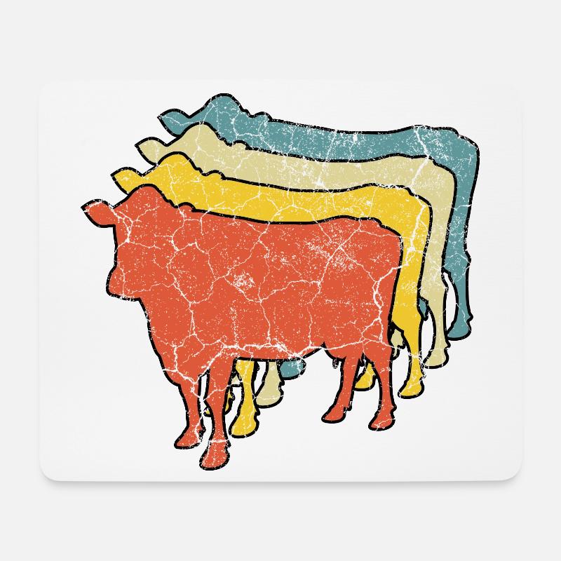 Kuh Kühe - Mousepad (Querformat) - Weiß