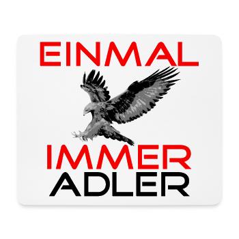 Einmal Adler - Immer Adler - Mousepad (Querformat) - Weiß - Vorne