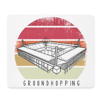 Football Groundhopping Stadium Football Stadium Fan - Tapis de souris (format paysage) - blanc - Devant
