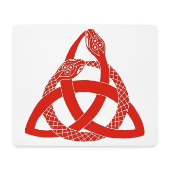 Serpents rouges et symbole celte - Tapis de souris (format paysage) - blanc - Devant