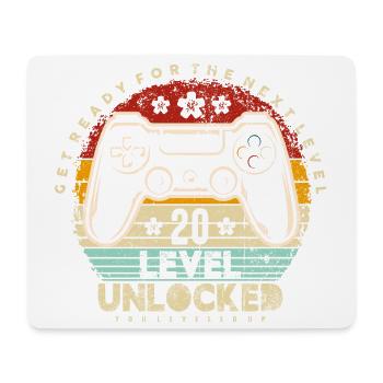 20 Entsperrter Retro-Controller - Mousepad (Querformat) - Weiß - Vorne