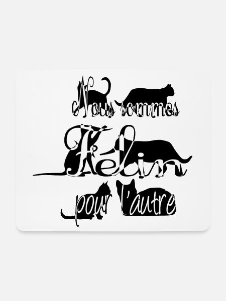 Katze - Mousepad (Querformat) - Weiß