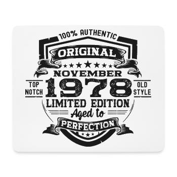 Original novembre 1978 Cadeau du 44e anniversaire - Tapis de souris (format paysage) - blanc - Devant