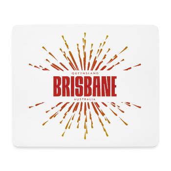 Brisbane Sunburst Logo - Mouse Pad (horizontal) - white - Front