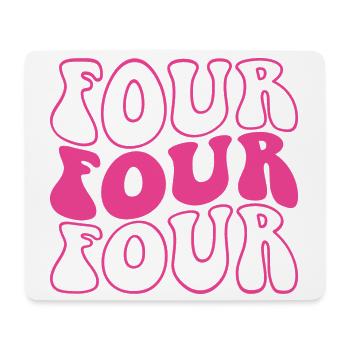 Four 4th Birthday For Girls 4 Years Old - Mouse Pad (horizontal) - white - Front